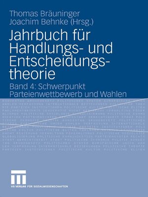 cover image of Jahrbuch für Handlungs- und Entscheidungstheorie